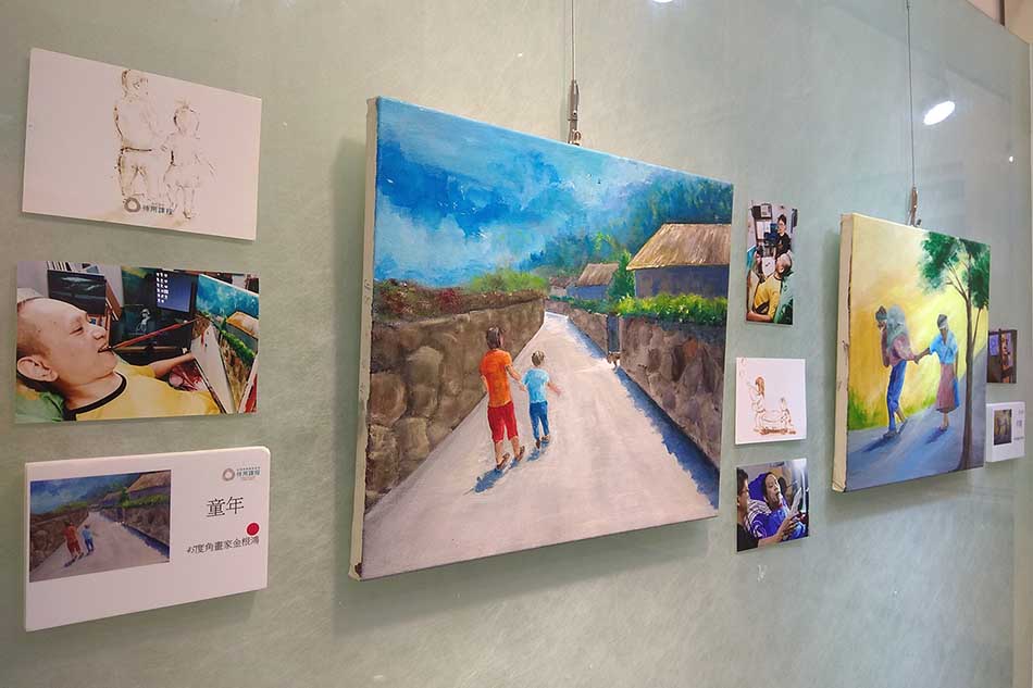 45度角畫家 金根鴻畫作-童年s
